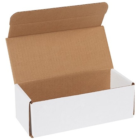 Bsc Preferred 9 x 4 x 3'' White Corrugated Mailers, 50PK BUY00029176